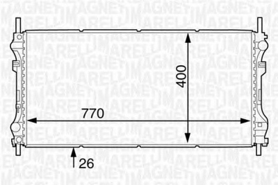 MAGNETI MARELLI 350213122500 -  Радиатор, охлаждение двигателя